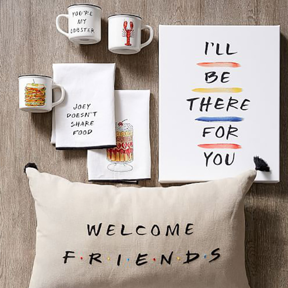 Pottery Barn presenta una colección de artículos para el hogar al estilo de "Friends"